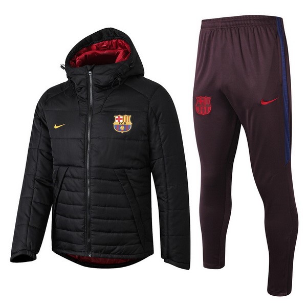 Daunenjacke Barcelona Komplett Set 2019-20 Schwarz Fussballtrikots Günstig